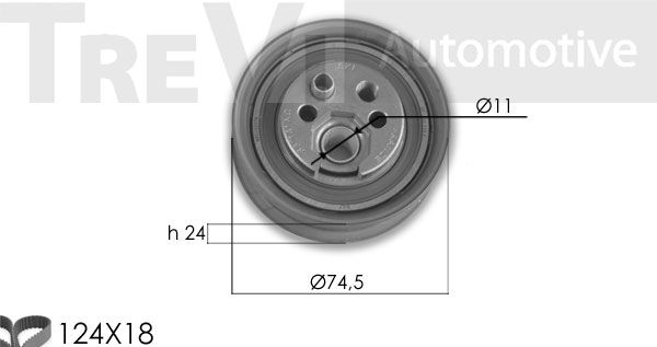 TREVI AUTOMOTIVE Комплект ремня ГРМ KD1291